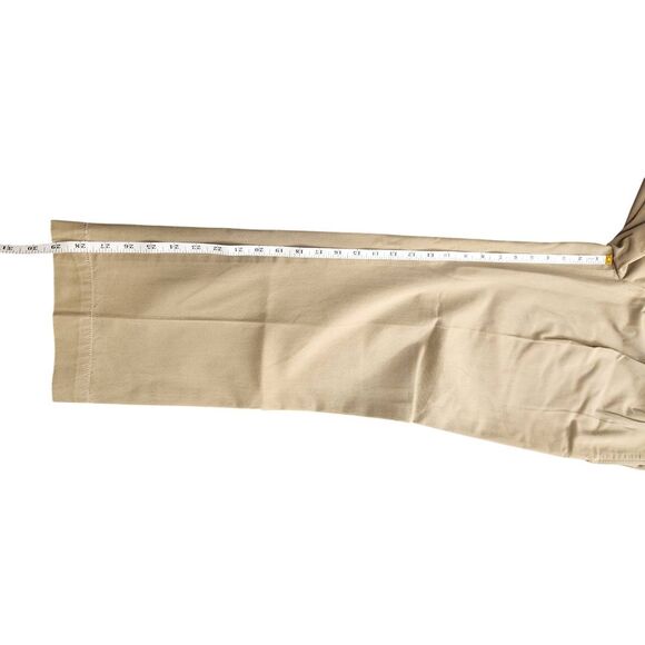 Polo Ralph Lauren Khaki pants Pleated tan Men's 34x29* Measured Pony Logo Ethan - Picture 5 of 9